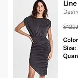 Line & Dot Charcoal Desiree Dress